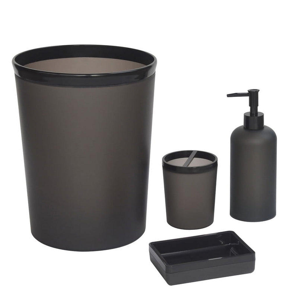 Mainstays Frosted Black Plastic Toothbrush Holder - Image 5