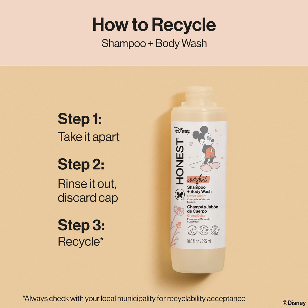 The Honest Company 2-in-1 Cleansing Shampoo + Body Wash, Disney’s Mickey Mouse Comfort Sweet Cream, 10 fl oz - Image 4