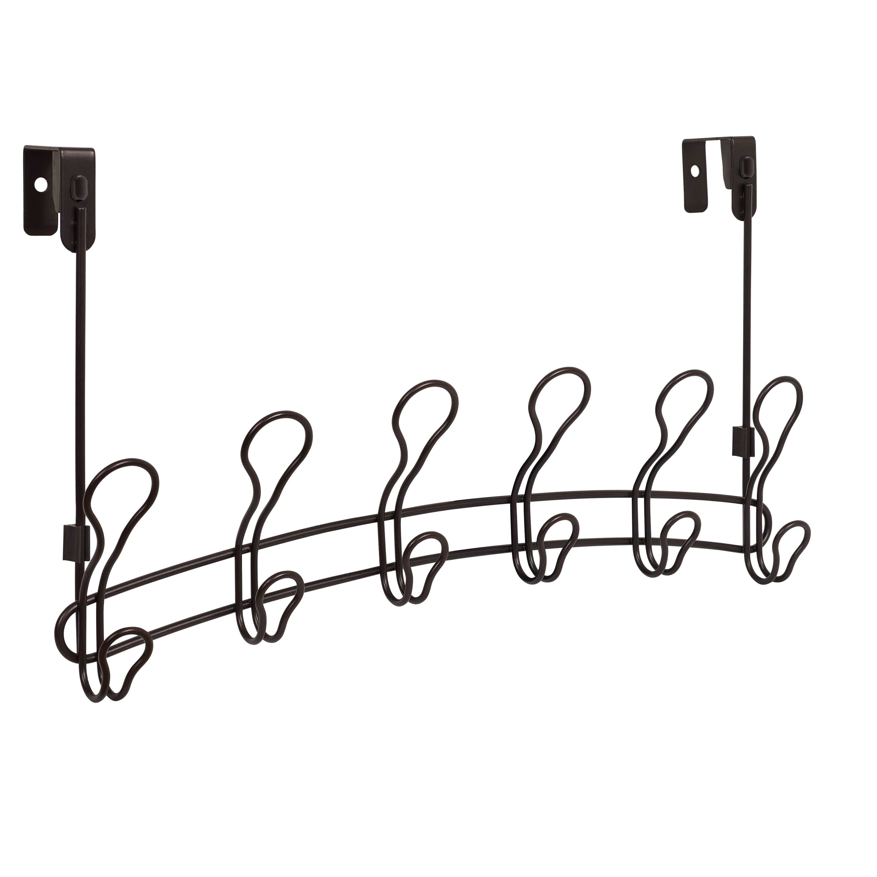 6-Hook Over-the-Door Towel and Robe Rack, Oil-Rubbed Bronze - Image 3