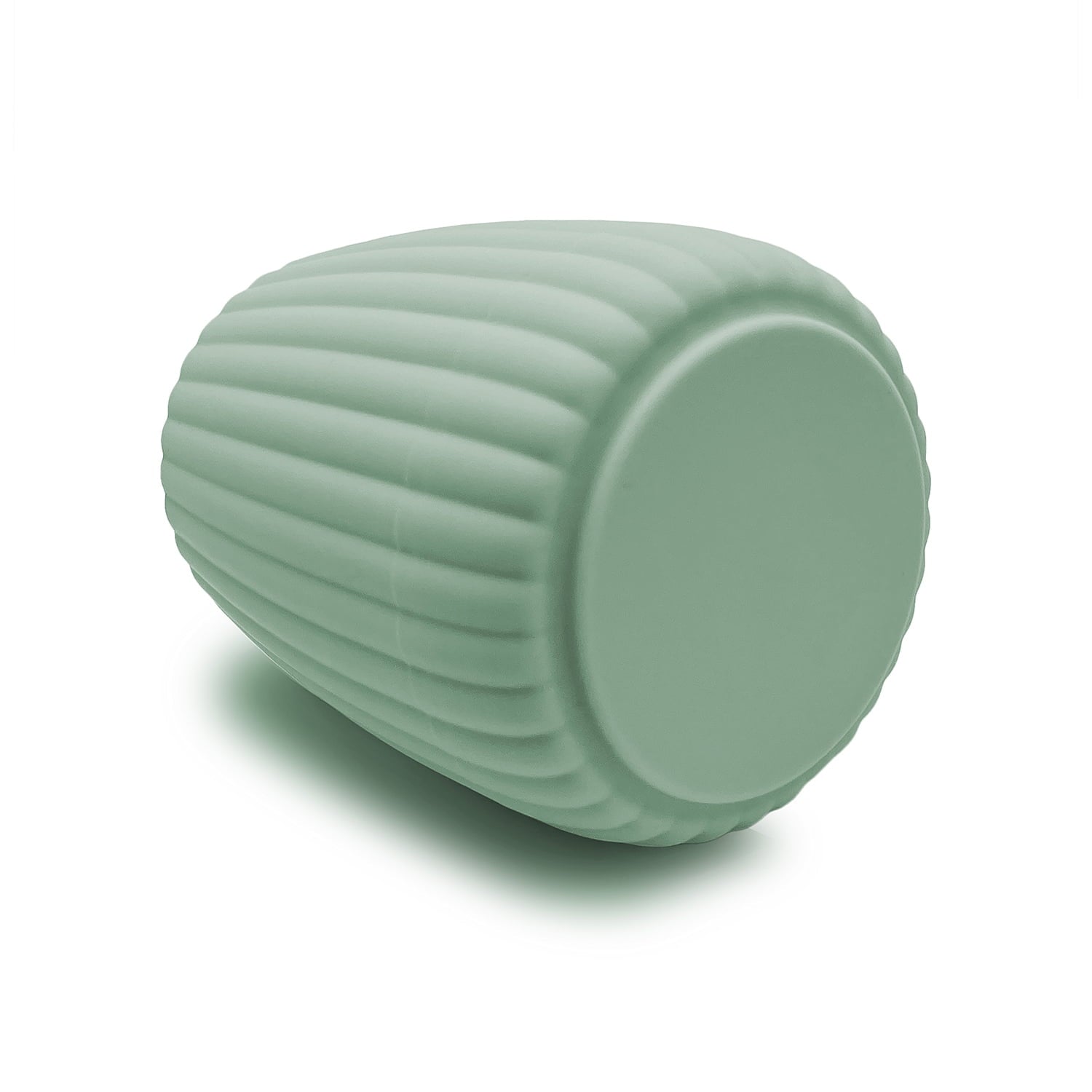 Mainstays Rubberized Plastic Ribbed Toothbrush Holder, Green - Image 3