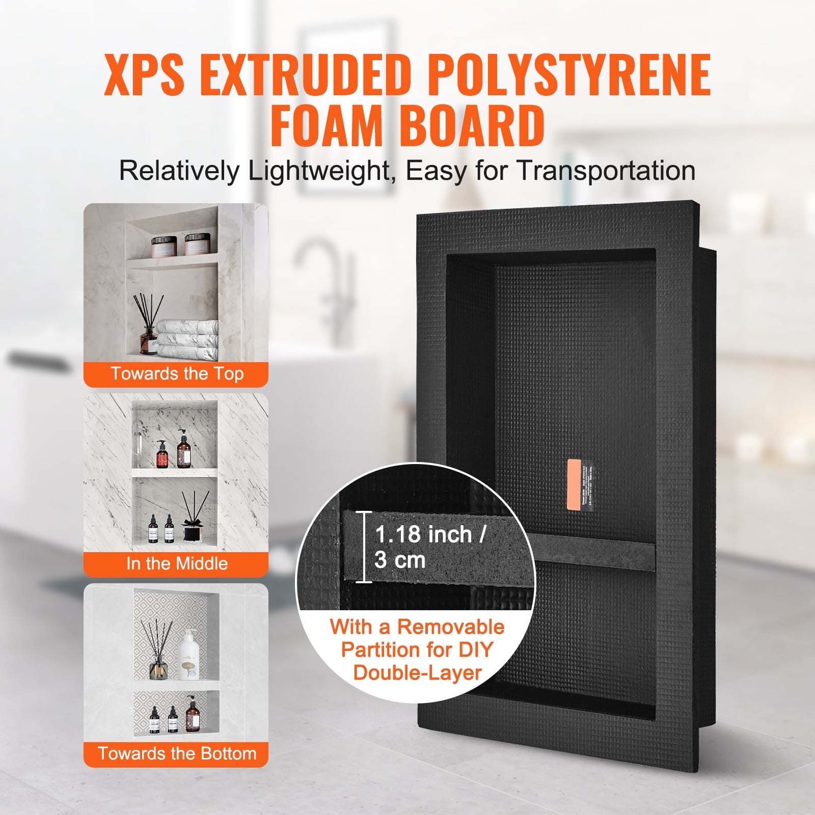 16x24x4" Double Shelf Wall-inserted for Bathroom - Image 2