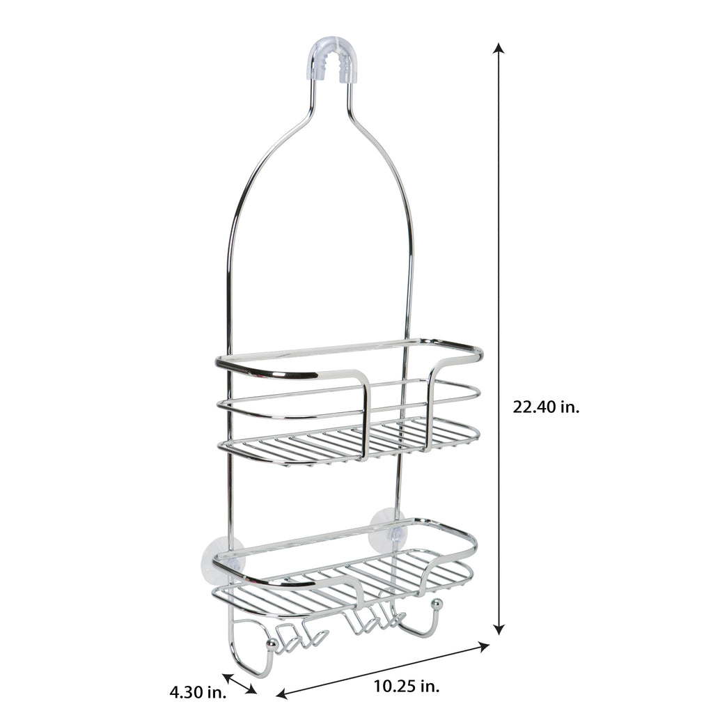 Bath Bliss Holland Steel Shower Caddy in Chrome - Image 5