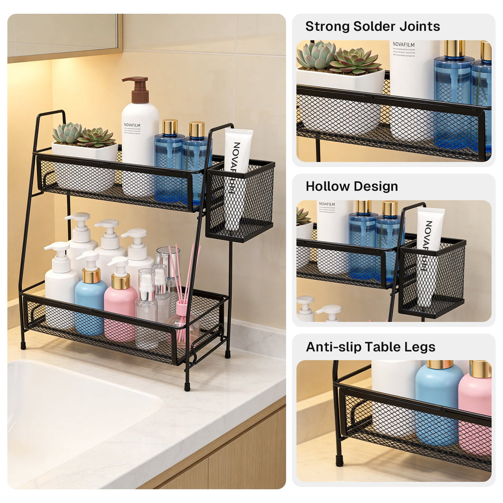 Bathroom Counter Organizer, 2 Tier Vanity Organizer and Storage for Cosmetic Skincare Perfume, Storage Organizers for... - Image 2