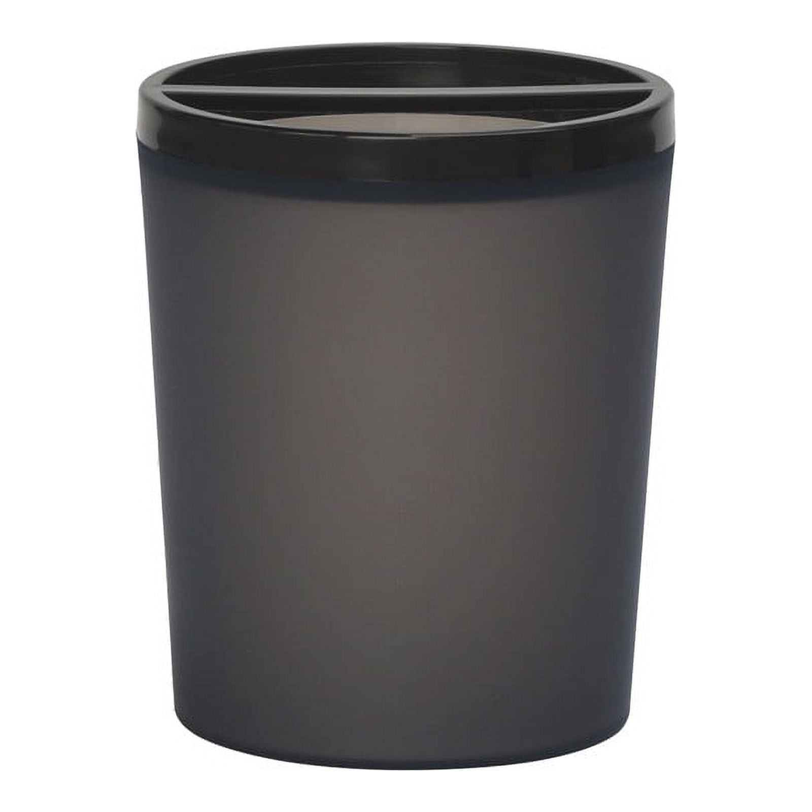 Mainstays Frosted Black Plastic Toothbrush Holder - Image 2