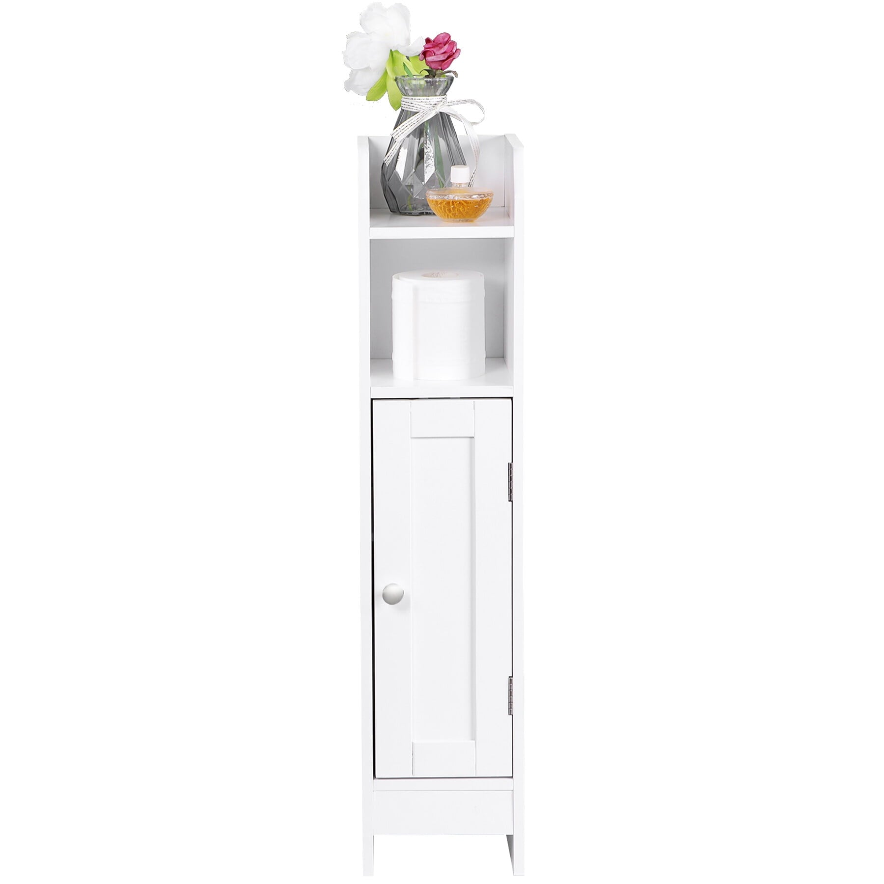 Bathroom Cabinet, Small Corner Cabinet with Door and Adjustable Shelf, Narrow Storage Cabinet, Floor Cabinet for Smal... - Image 4
