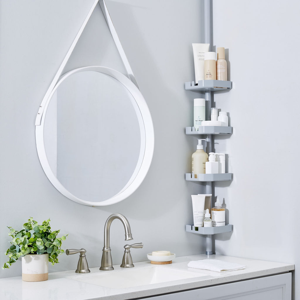 Bath Bliss 4 Tier Corner Shower Organizer Caddy in Grey - Image 5
