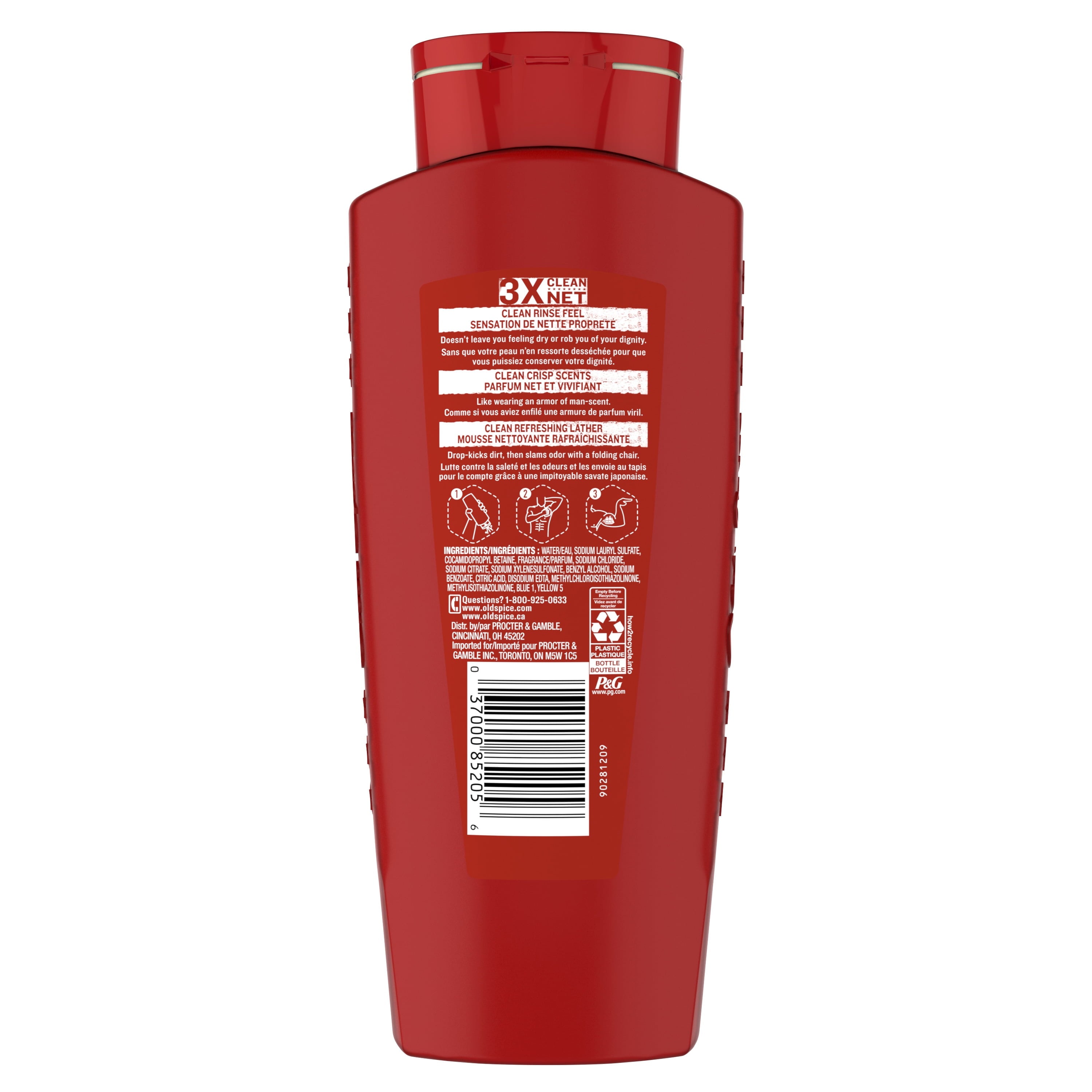 Old Spice High Endurance Men's Body Wash, Pure Sport Scent, 24 fl oz - Image 3