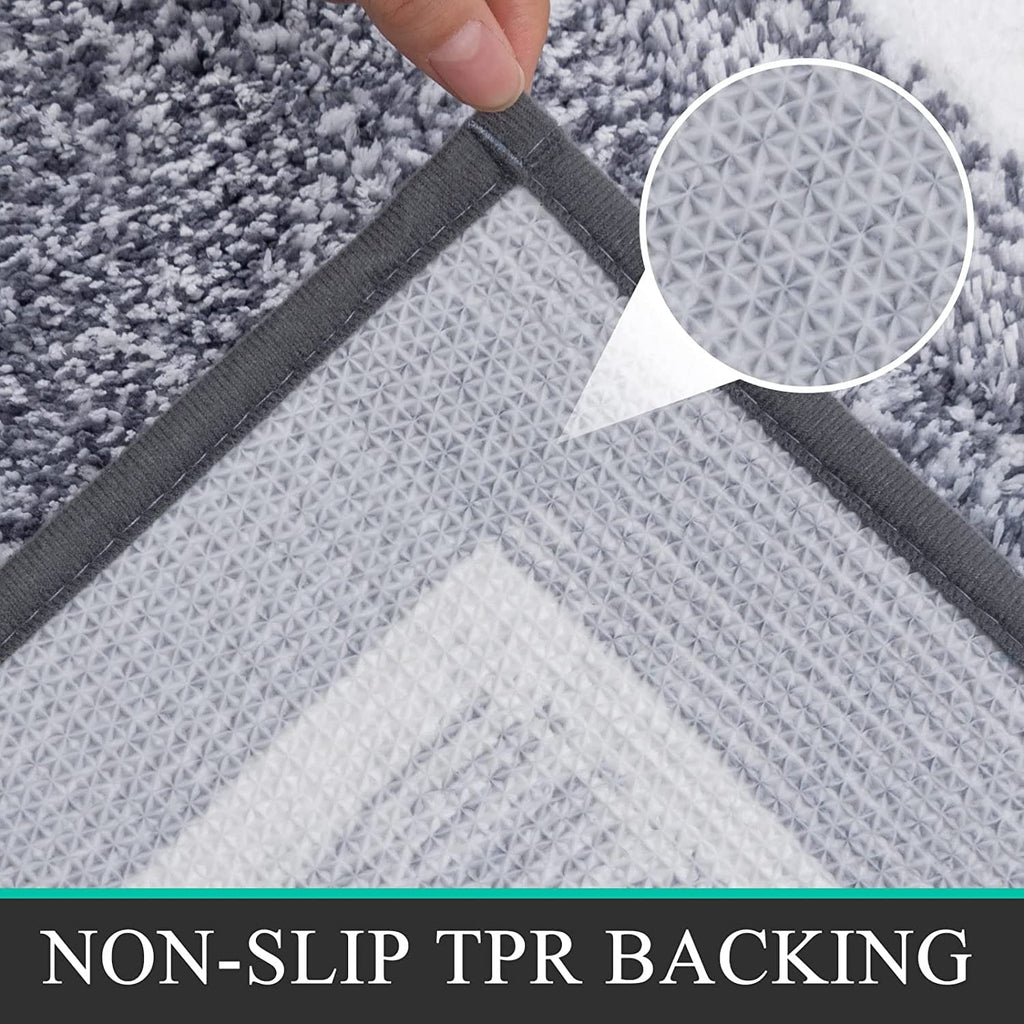3pcs Bathroom Rugs Set with U-Shaped Mat, Non Slip, Quick Drying, Ultra Soft and Water Absorbent Bath Rug Mat Carpet ... - Image 2