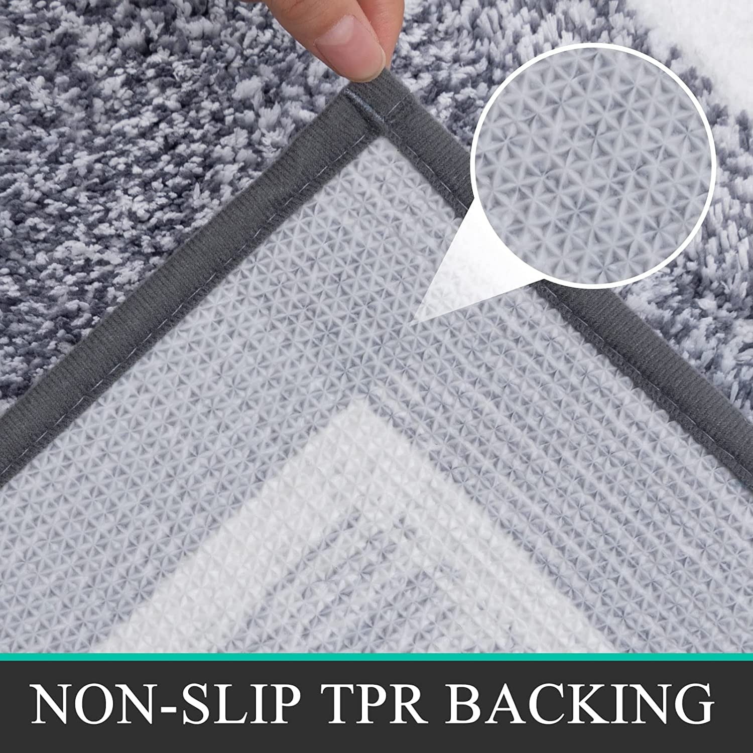 3pcs Bathroom Rugs Set with U-Shaped Mat, Non Slip, Quick Drying, Ultra Soft and Water Absorbent Bath Rug Mat Carpet ... - Image 2