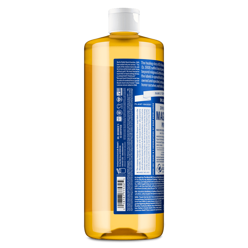 Soap - Peppermint - Pure-Castile Liquid Soap - 32 oz – for face, body wash, hands - Image 5