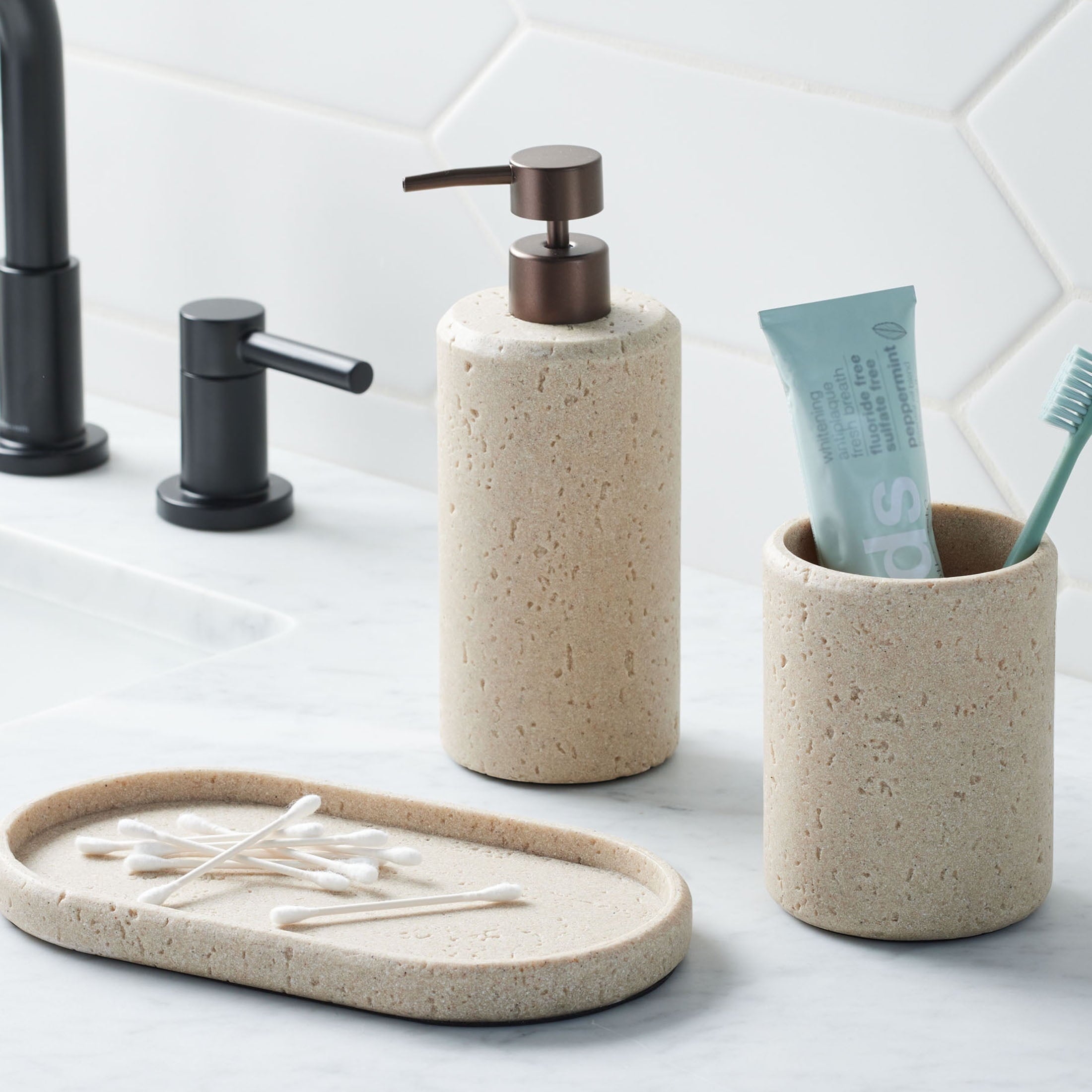 Better Homes & Gardens Faux Stone Toothbrush Holder - Image 2