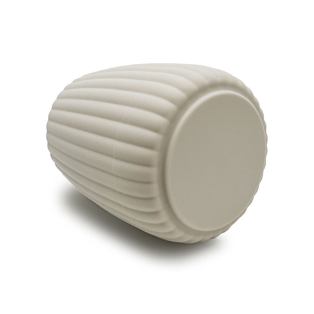 Mainstays Rubberized Plastic Ribbed Toothbrush Holder, Beige - Image 3