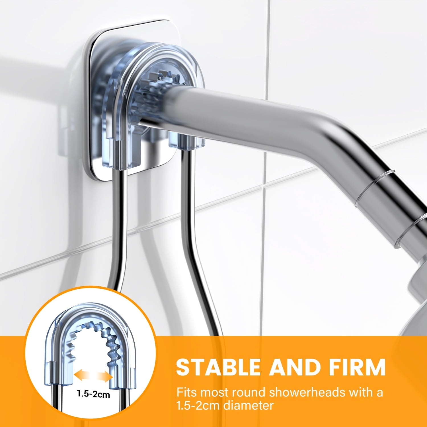 TINANA Hanging Shower Caddy, Rustproof Shower Shelf Racks Over Shower Head - No Drilling Bathroom Organizer for Shampoo with Soap Holder-Sil - Image 4