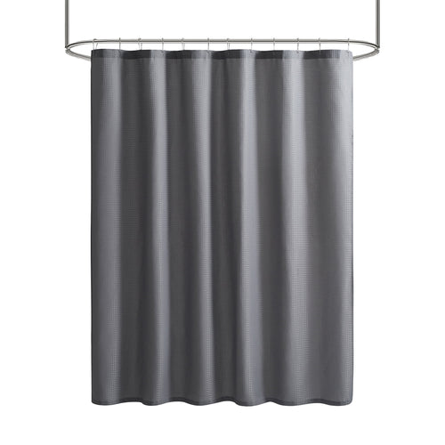 13 Piece Shower Curtain and Hook Set, 72 x 72, Grey - Image 2
