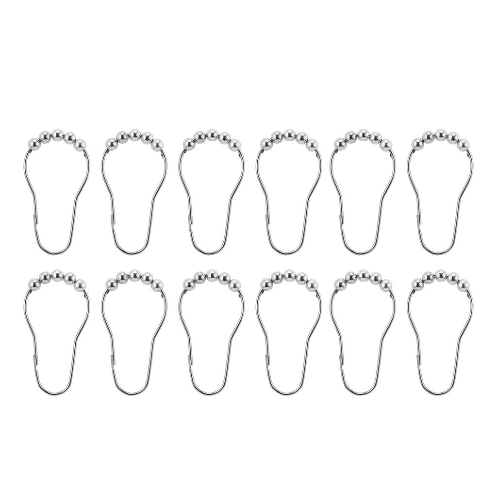 13 Piece Shower Curtain and Hook Set, 72 x 72, Coral - Image 5