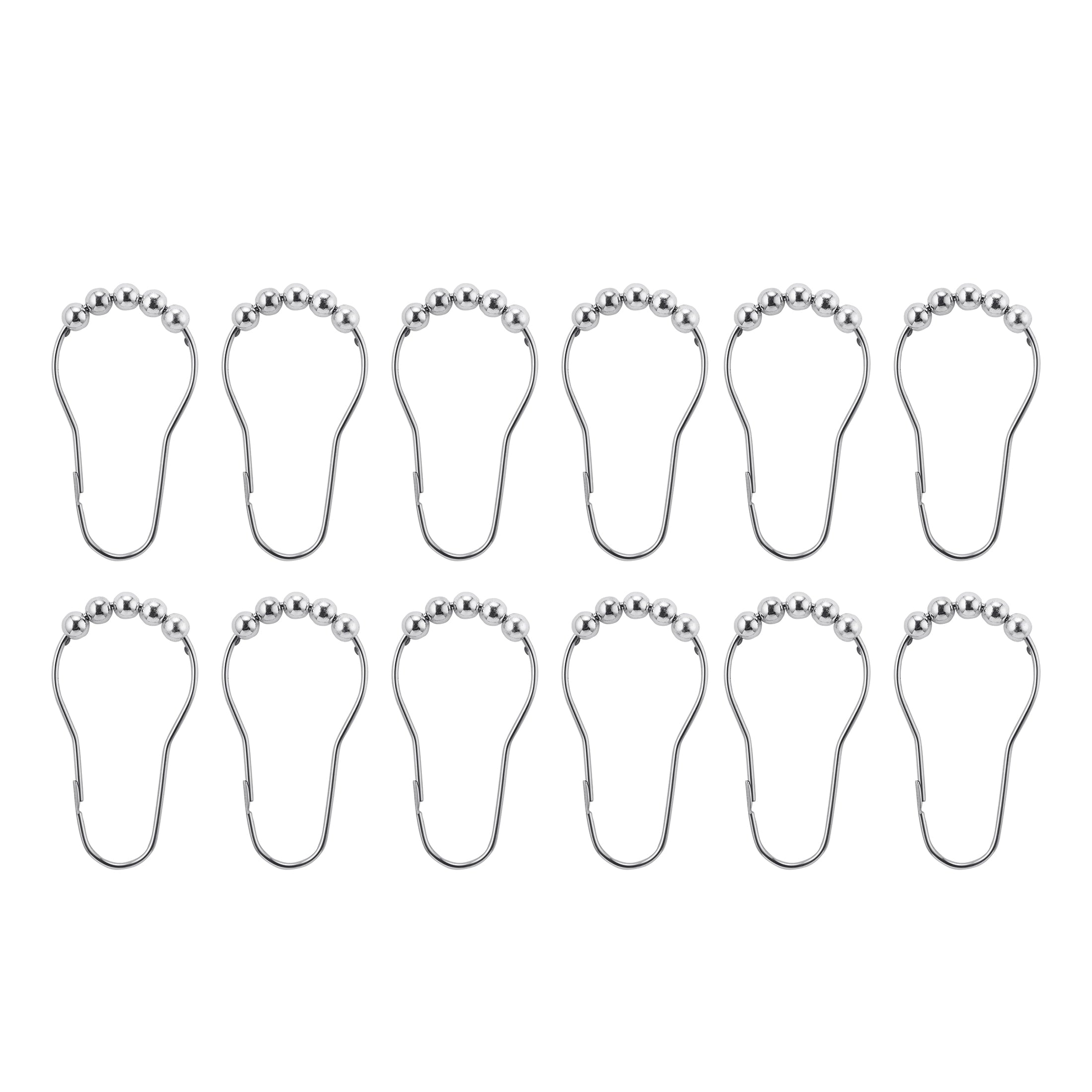Mainstays Block Floral 13 Piece Shower Curtain and Hook Set, 72 x 72, Navy - Image 5