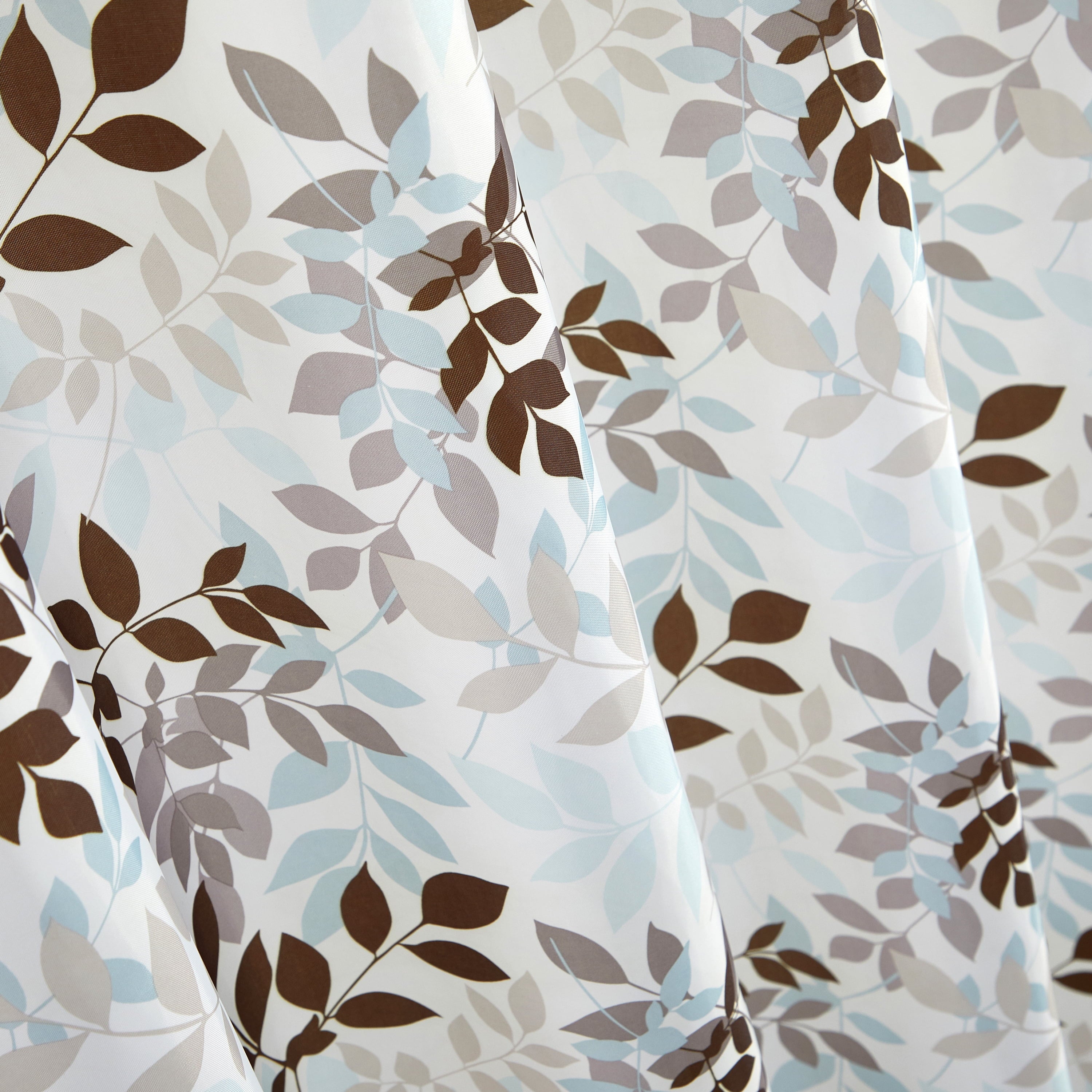 Brown Botanical Vines Printed 15 Piece Shower Curtain Bath Set - Image 4