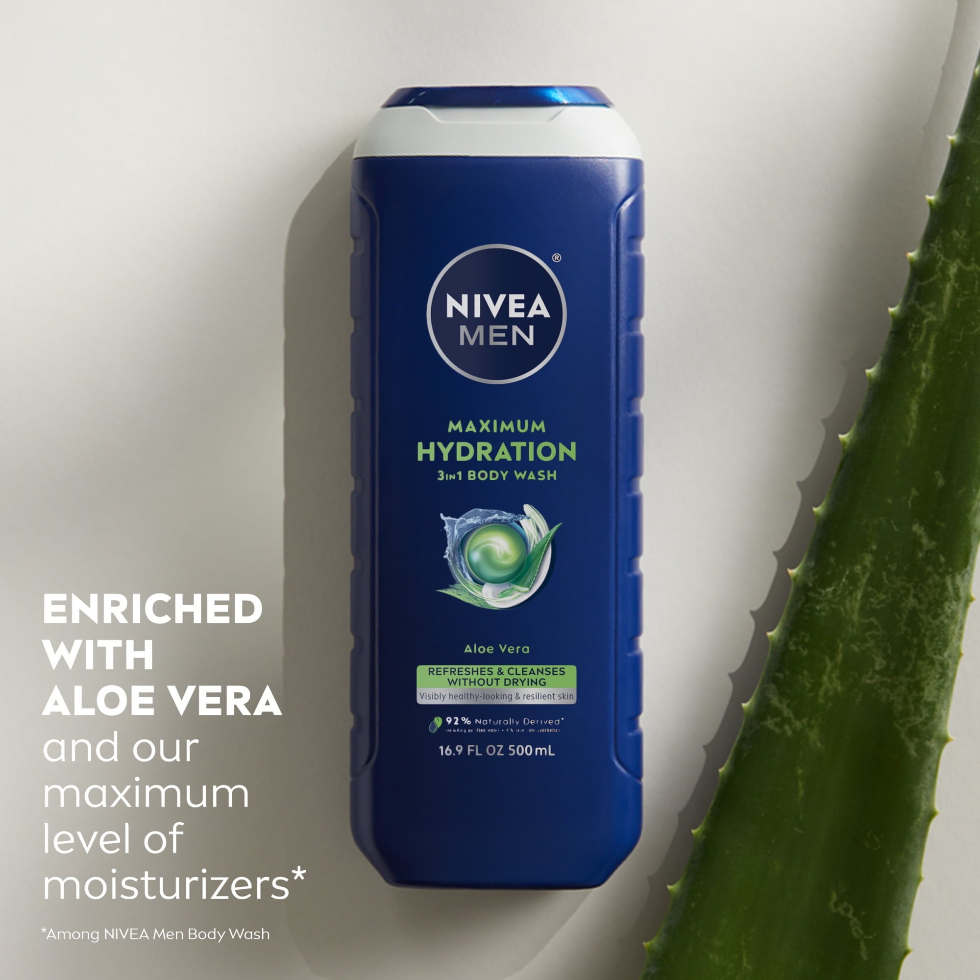 Maximum Hydration 3-in-1 's Body Wash for Dry Skin with Aloe Vera, 16.9 fl oz - Image 4