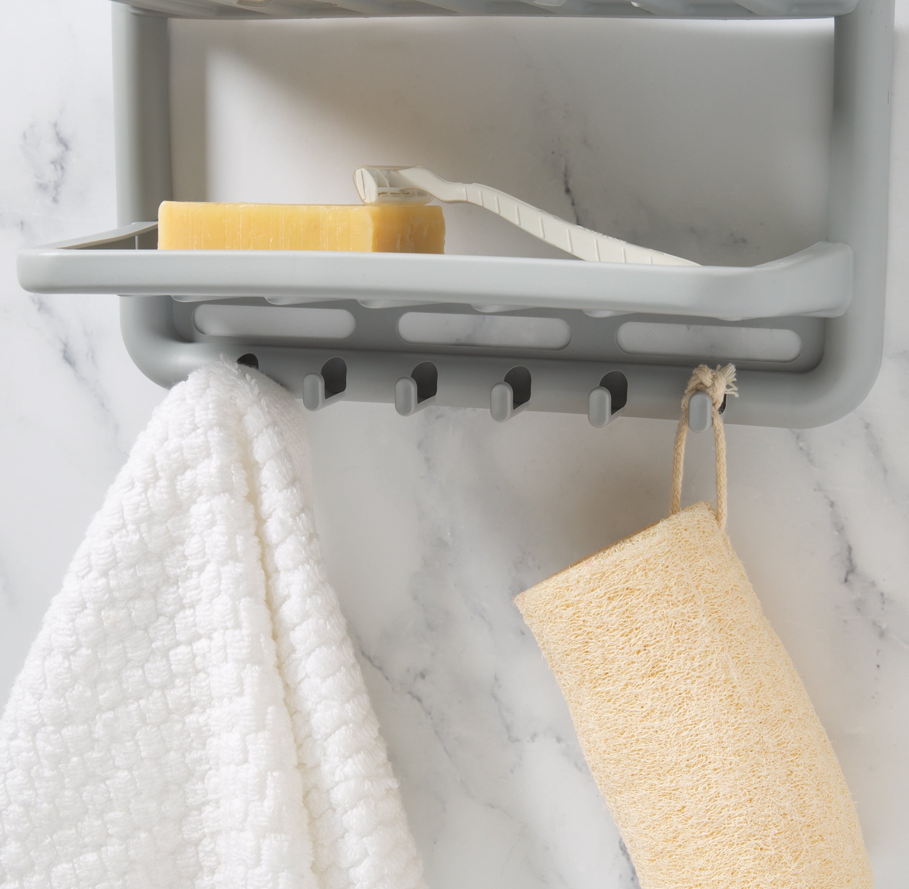 Plastic Shower Caddy, Gray - Image 4