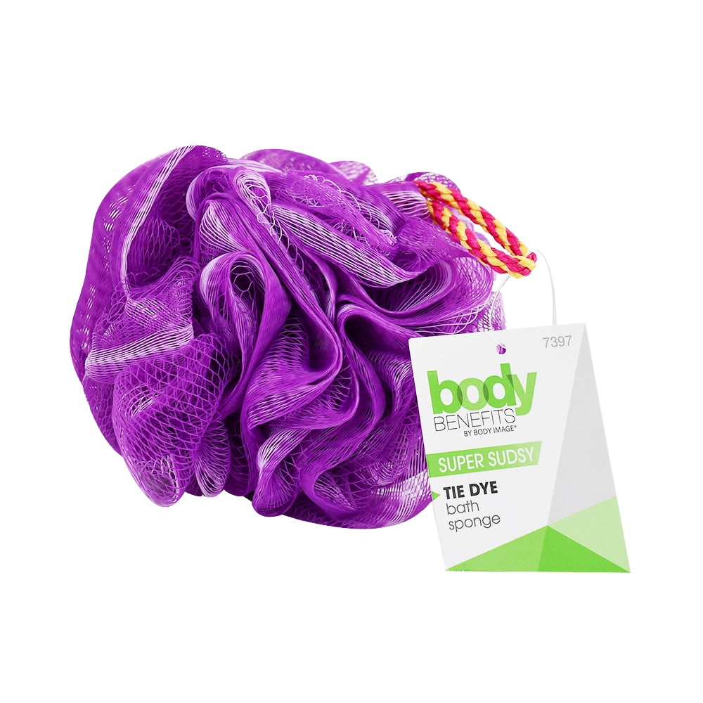 (4 pack) Body Benefits Mesh Tie Dye Loofah, Exfoliating Bath Sponge, Colors May Vary, for Kids, 1 Count - Image 4