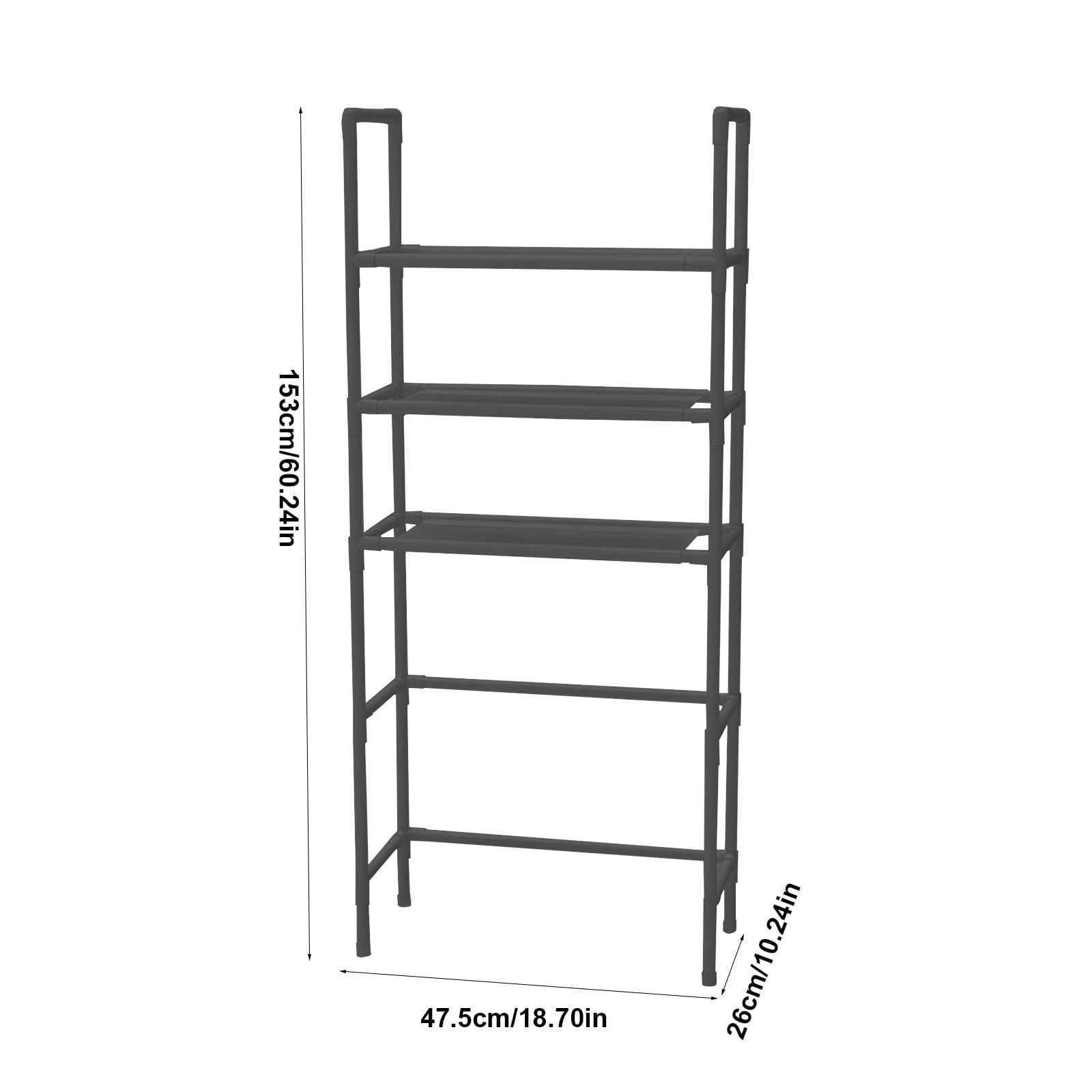 The Toilet Rack 3 Tier Bathroom Shelf Toilet Storage Organizer Freestanding above Toilet Storage Rack with Metal Fram... - Image 3