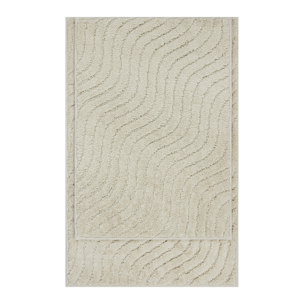 2 Piece Bath Rug Set, Papyrus Beige, 17" x 24" & 20" x 30" - Image 2