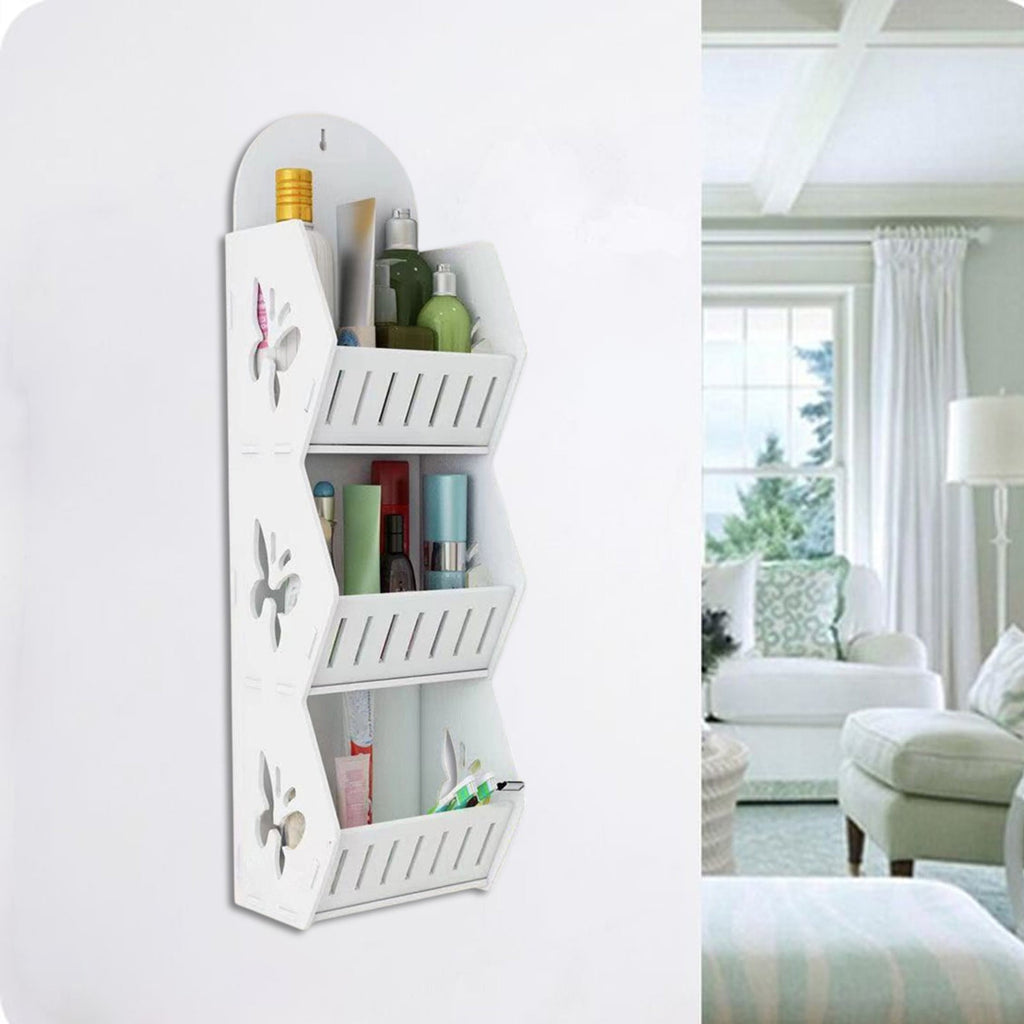 Bathroom Shelves Organizers and Storage - 3-Tier Wall Mounted No Drilling Adhesive Shelf Rack for Vanity | Toilet, Sh... - Image 4