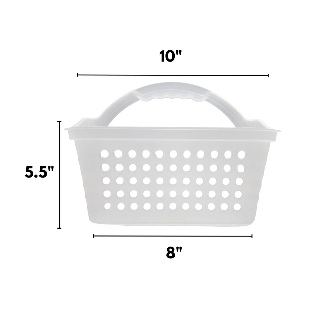 Mainstays Small Portable Shower Caddy Frost Plastic - Image 6
