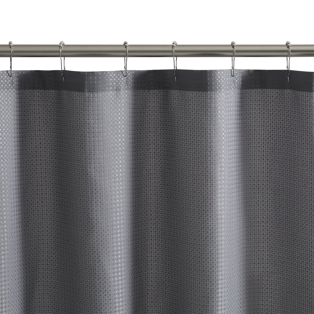 13 Piece Shower Curtain and Hook Set, 72 x 72, Grey - Image 3