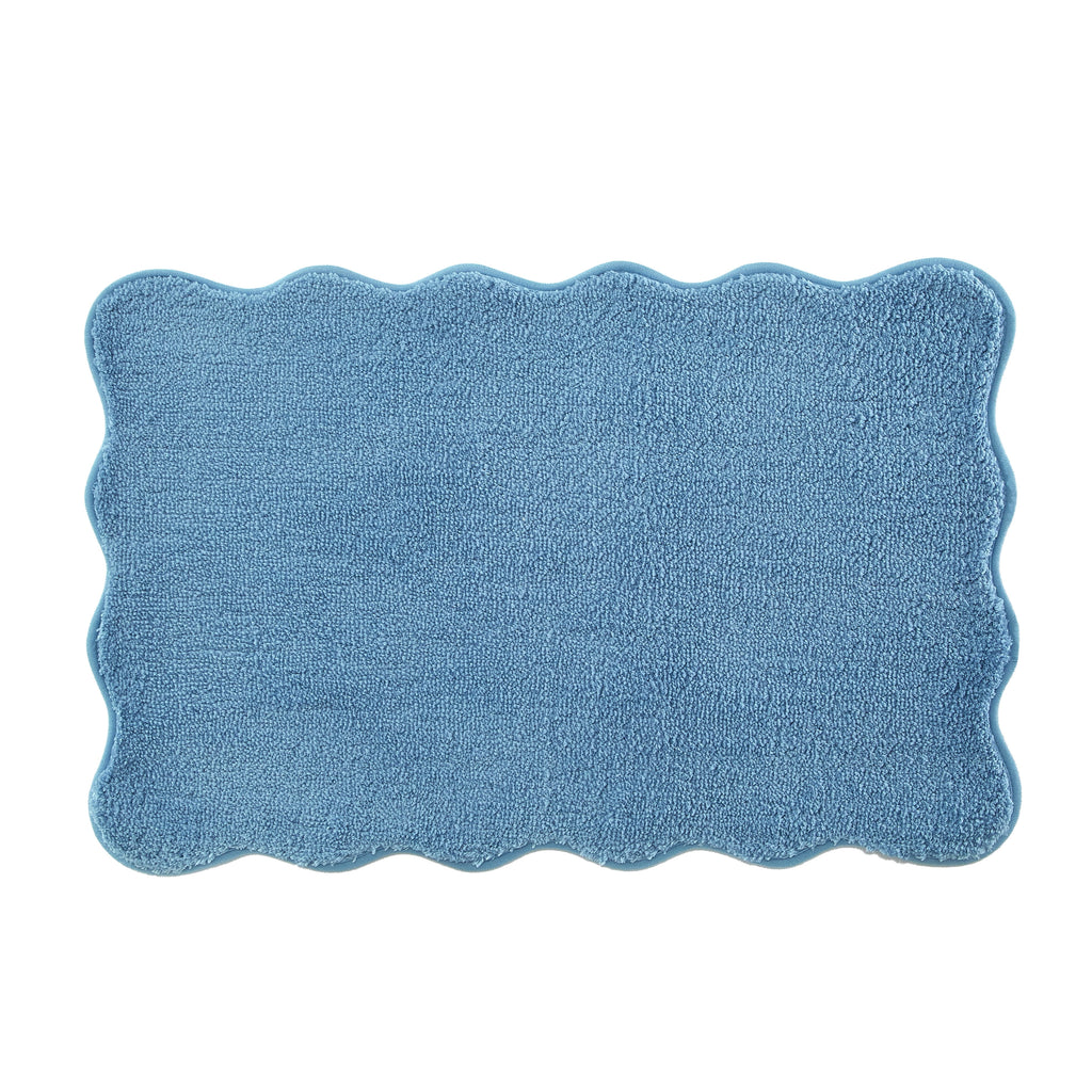 Mainstays 15-Piece Blue Coastal Bathroom Set  Beach-Inspired Shower Curtain, Bath Rugs & Hooks, Washable Ocean Decor - Image 4