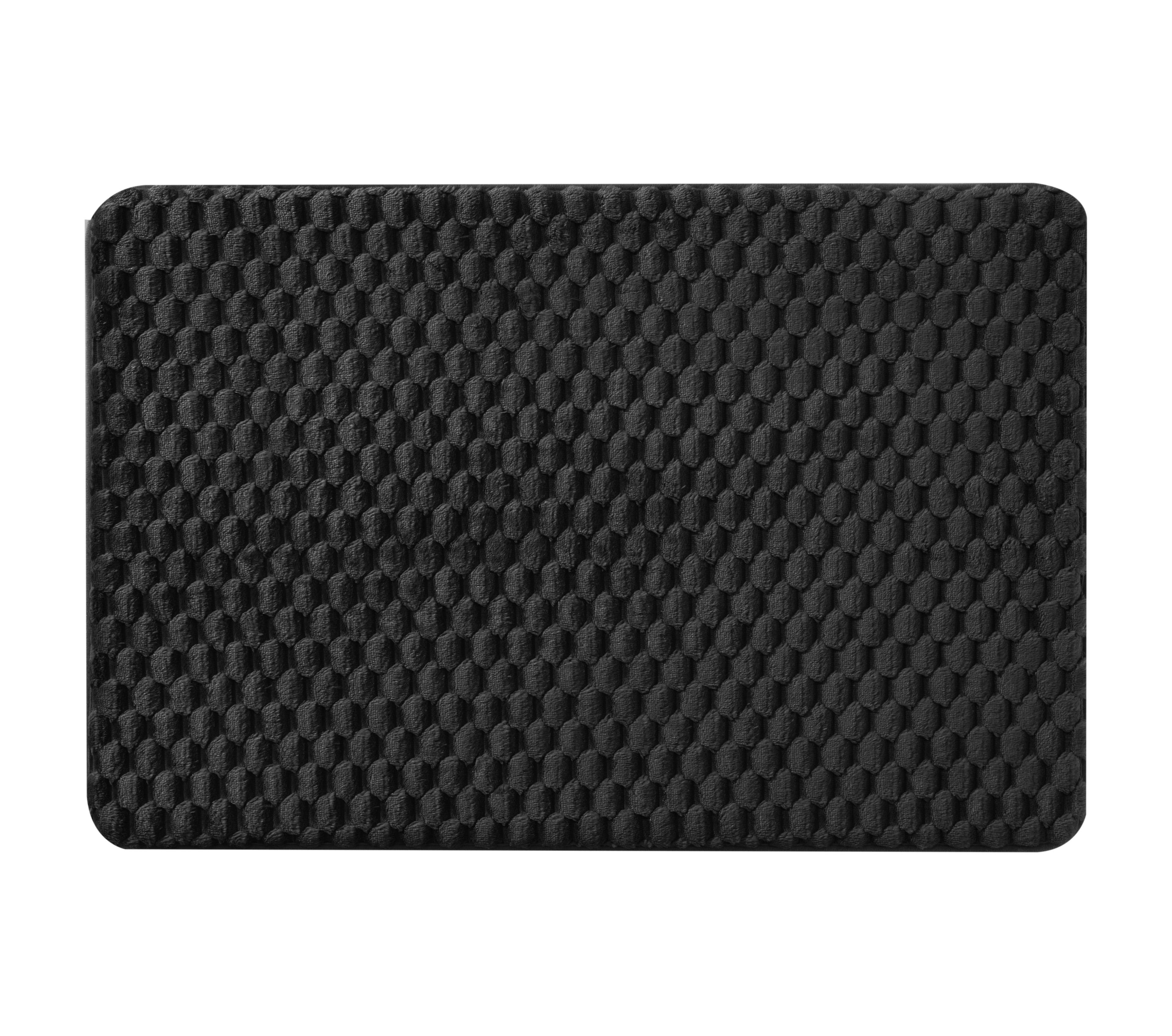 Black Tile Bubble Pattern 2-Piece Bath Rug Set - Image 3