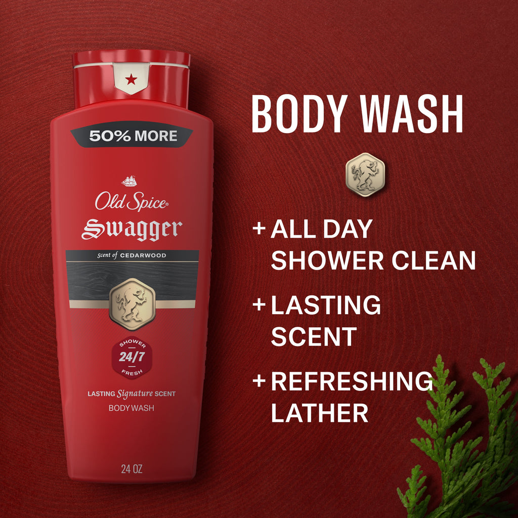 Body Wash, Swagger Cedarwood Scent, 24 fl oz - Image 3