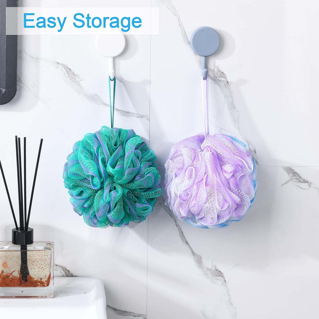 Sponge 4 Pack, Bath Sponge Pouf for Men Women, Loofa Bath Scrunchie, Exfoliator Body Bath Scrubber(4pcs) - Image 2