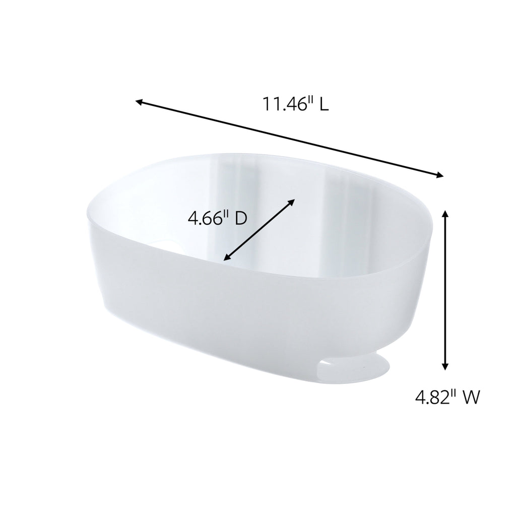 Command Shower Caddy, Frosted, Large, 1 Caddy, 4 Mounting Bases, 4 Large Strips/Pack - Image 3