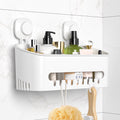 Cup Shower Caddy, No-Drill Removable Shower Organizer with Hook Slots, 22 lbs Heavy Duty Shower Storage, Waterproof S...