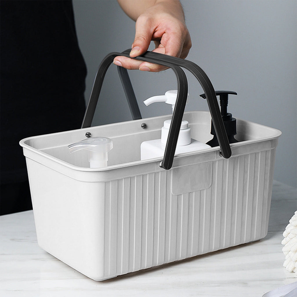 with Handle Portable Toiletry room Plastic Toiletry Storage Draining Shower Caddy Bins for room, Kitchen, Dorm Room, ...