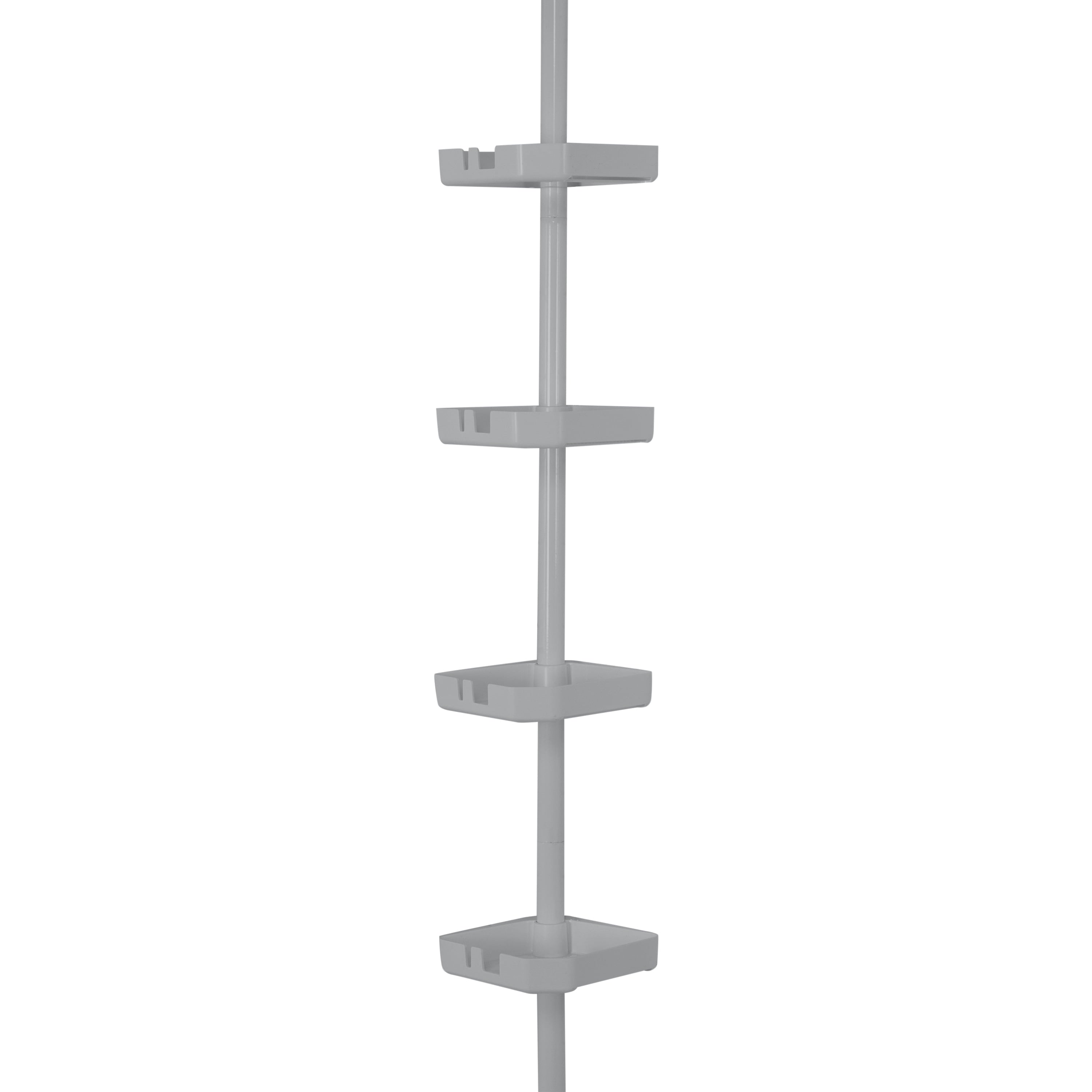 Bath Bliss 4 Tier Corner Shower Organizer Caddy in Grey