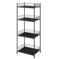 Bathroom Shelves Freestanding Bathroom Towel Storage 4 Tier Wire Shelves Bathroom Standing Rack Floor Storage Rack