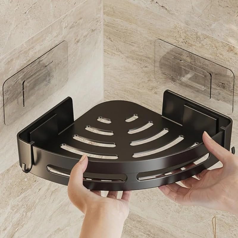 Bathroom Shower Caddy Storage Shelf Set, No Drilling Required, 3-Piece Shampoo and Towel Holder