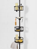 Rust-Resistant Tension Pole Shower Caddy, 3 Shelves, Oil Rubbed Bronze Finish