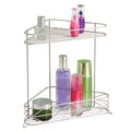 Steel Corner Bathtub Shower Storage Shelf, 10.75" x 6.5" x 10.6", Satin