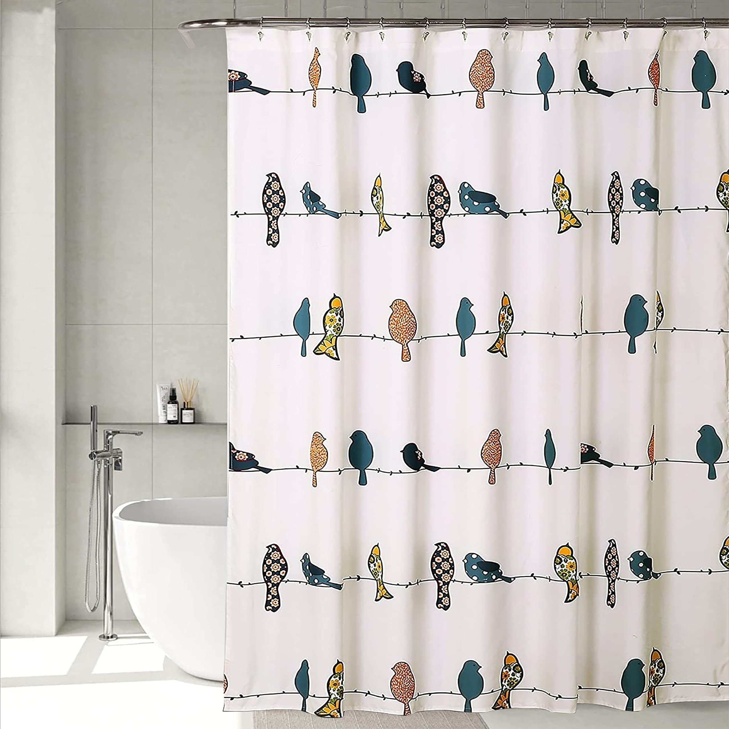 Shower Curtain, Cute Shower Curtains for Bathroom with Hooks, 72" x 72",Colorful