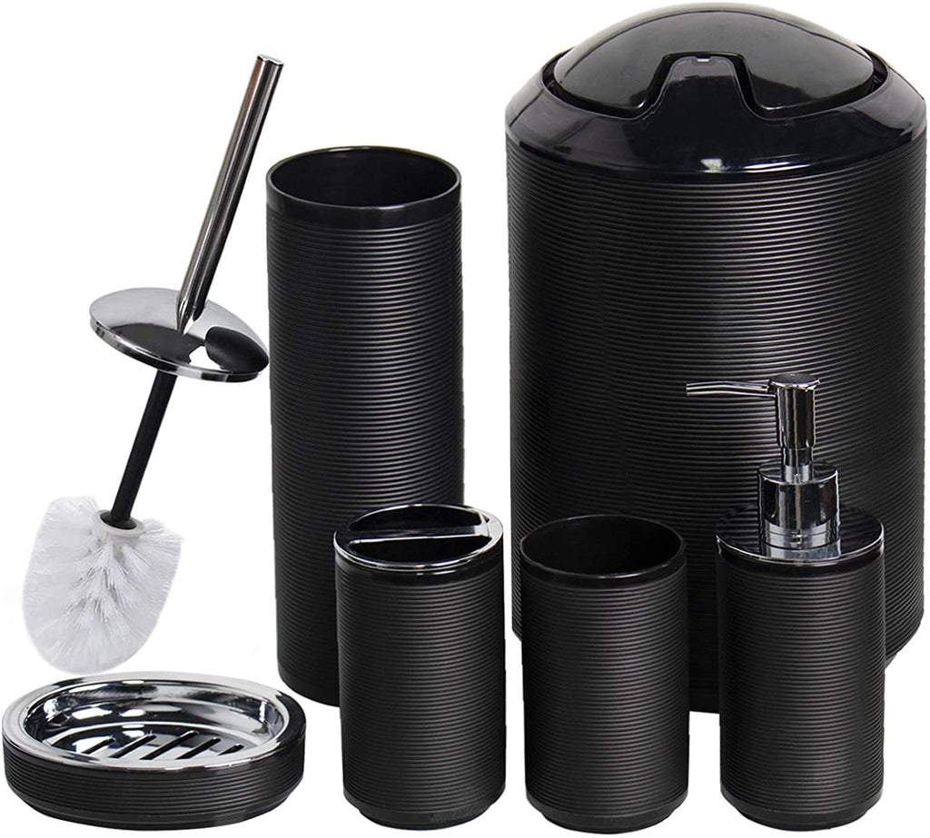 Bathroom Accessories Set 6 Pcs Bathroom Set Ensemble Complete Soap Dispenser Toothbrush Holder Tumbler Soap Dish Toil...