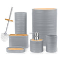 Bathroom Accessories Set 6 Pcs Bathroom Set Ensemble Complete Soap Dispenser Toothbrush Holder Tumbler Soap Dish Toil...