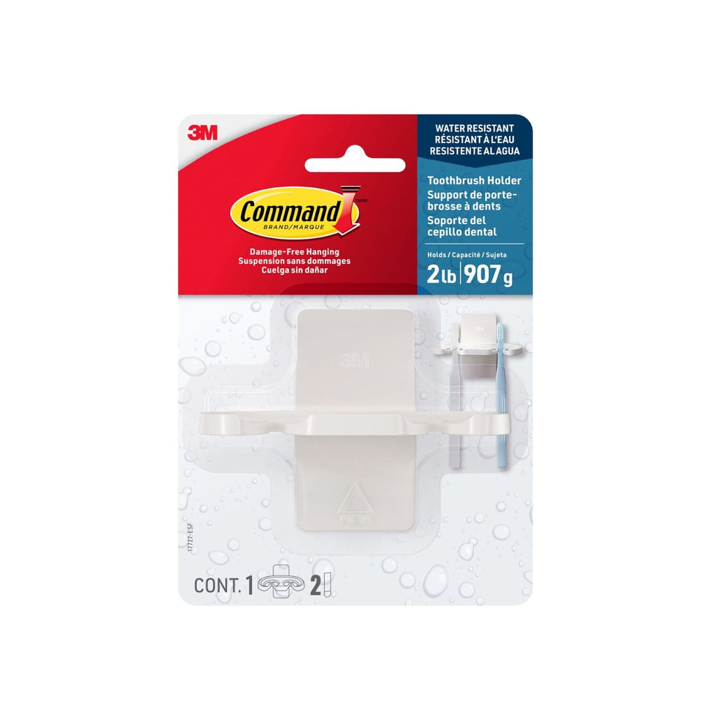 Holder, White, Plastic, 1 Holder, 2 Medium Strips, Hold 2 lbs