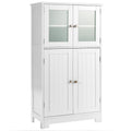 Bathroom Floor Storage Cabinet Kitchen Cupboard w/Doors&Adjustable Shelf White
