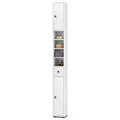 Costway Tall Slim Bathroom Storage Cabinet Linen Towerwith Drawer & Adjustable Shelves White