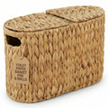 Hyacinth Toilet Paper Basket for 6 Rolls, Slim Toilet Paper Storage Basket with Built-in Handles, Wicker Toilet Paper...