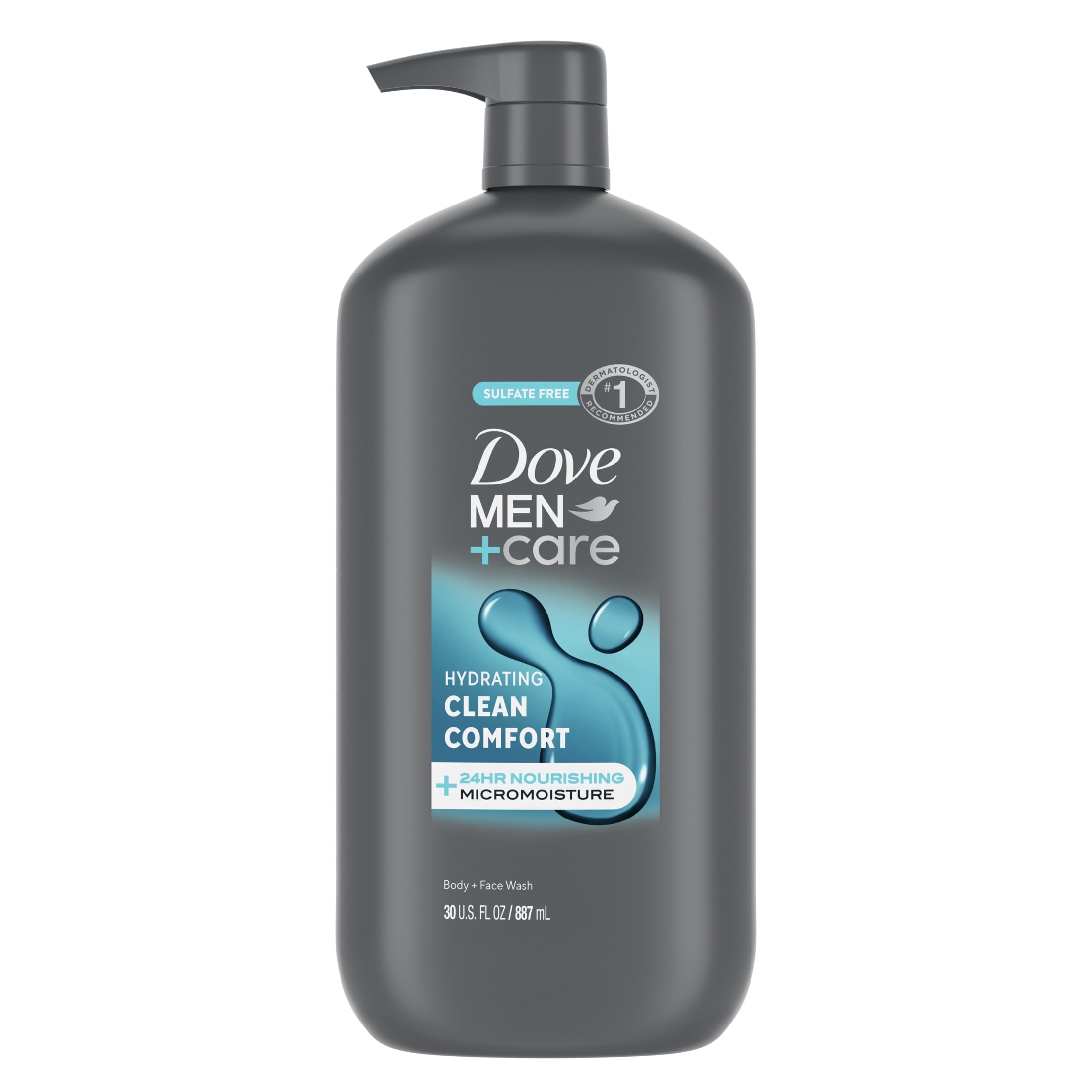 Wash & Face Wash for Men Clean Comfort, 30 oz