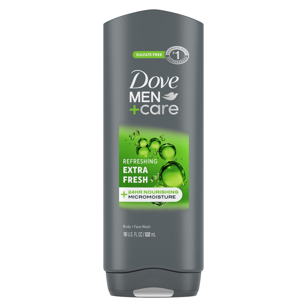 Hydrating Face & Body Wash for Men Extra Fresh All Skin, 18 oz